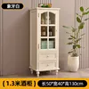 13 high-end solid wood low wine cabinet-ivory white