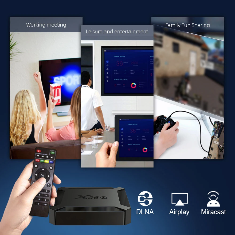 Topleo Smart Tv Box Android Digital Tv Converter Set Top Box Smart Android 10.0 X96q 4k Tv Box