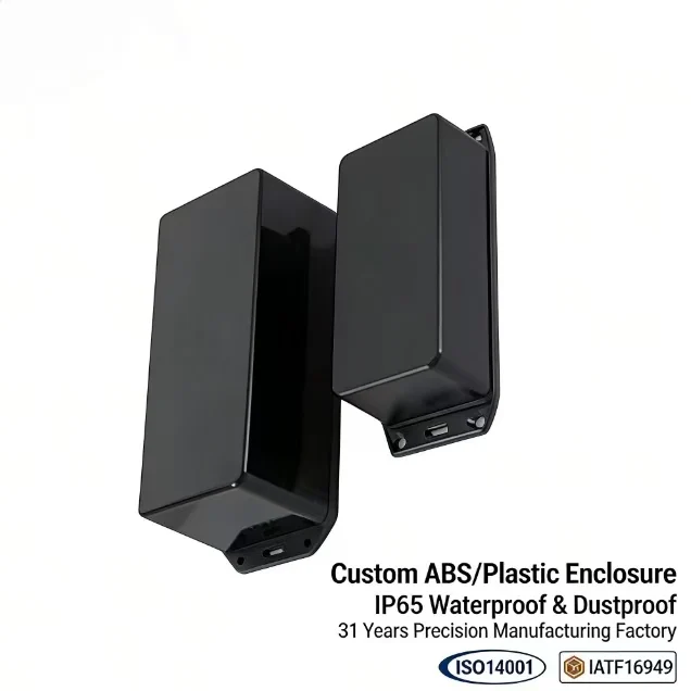 Involucro elettronico personalizzato in plastica ABS realizzato mediante stampaggio ad iniezione, scatola di progetto impermeabile IP65 per elettronica industriale/automobilistica