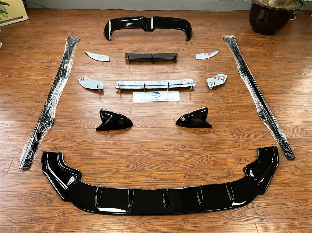 Car Spoiler Rear Diffuser CS Front bumper Splitter Lip Max Side Skirt Mirror Cover for Golf MK7 7.5 GTI R R-line Body Kit