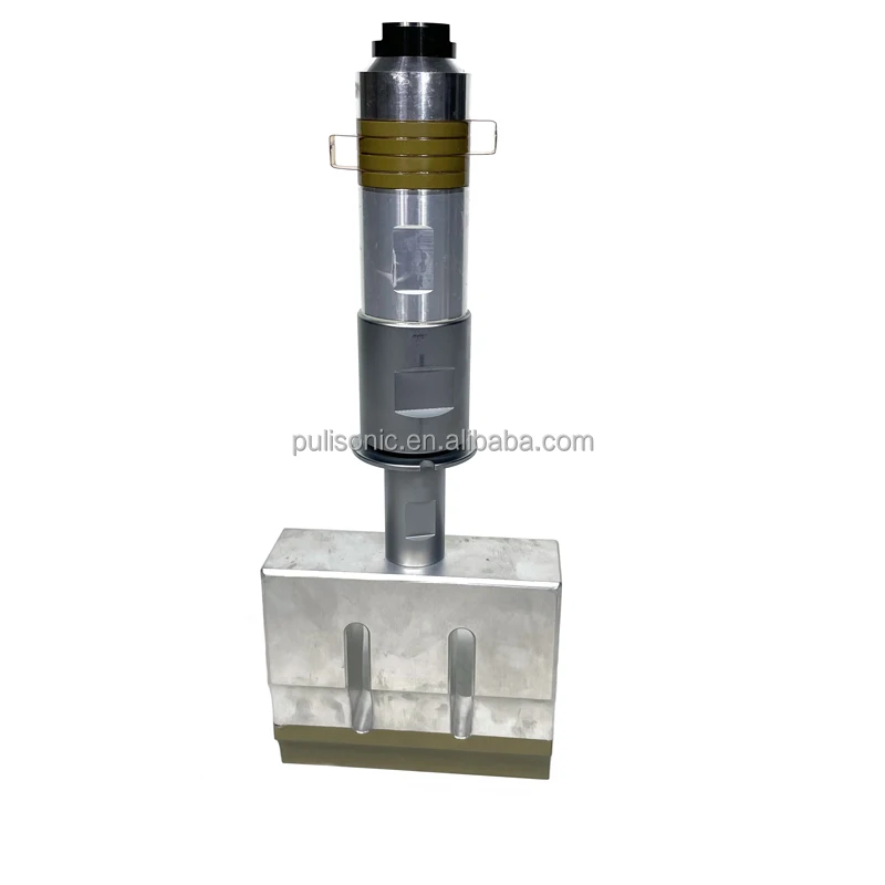 20khz 1000W Ultrasonic Welding Transducer With Booster and Steel Horn Piezoelectric Ultrasonic Welder Transducer