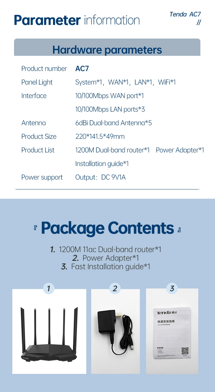 Ac7 Router Tenda AC7 AC1200 Router - Dual-Band Wireless Network Extender