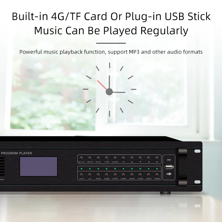 PA13 pa System Mit Timer Mic Audio Machine Tf Card Media Wire Hifi Usb Digital Music Mp3 Player with Speaker