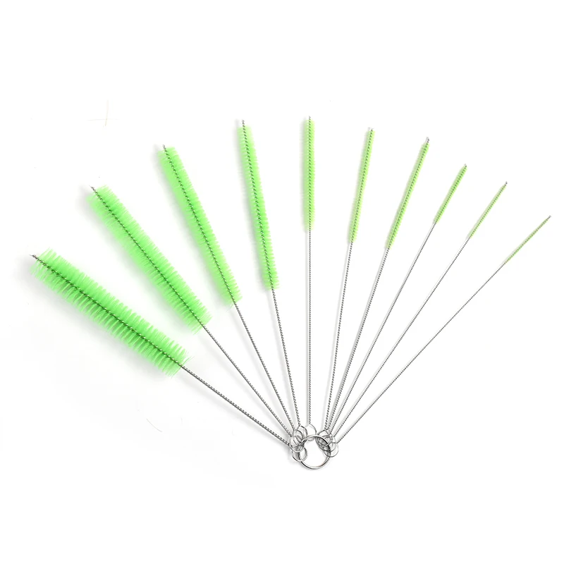 Wholesale Colorful 10pcs Nylon Tube Brush set Kit Nylon Skinny Pipe Cleaner  Set for Drinking Straws / Glasses / Jewelry Cleaning From m.