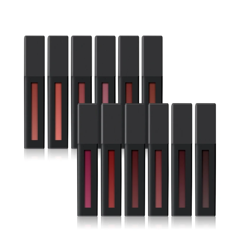 2020 Новая высококачественная квадратная трубка, оптовая продажа, блеск для губ, глазурь для губ с коробкой