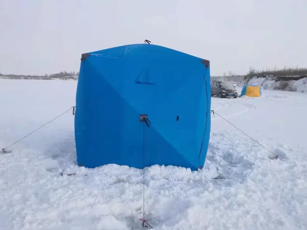 Ice House Cube Winter Fishing Camping Tents With 6 Sides Keep Warm
