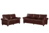 Burgundy + PU Leather + Foam + 5 Seat