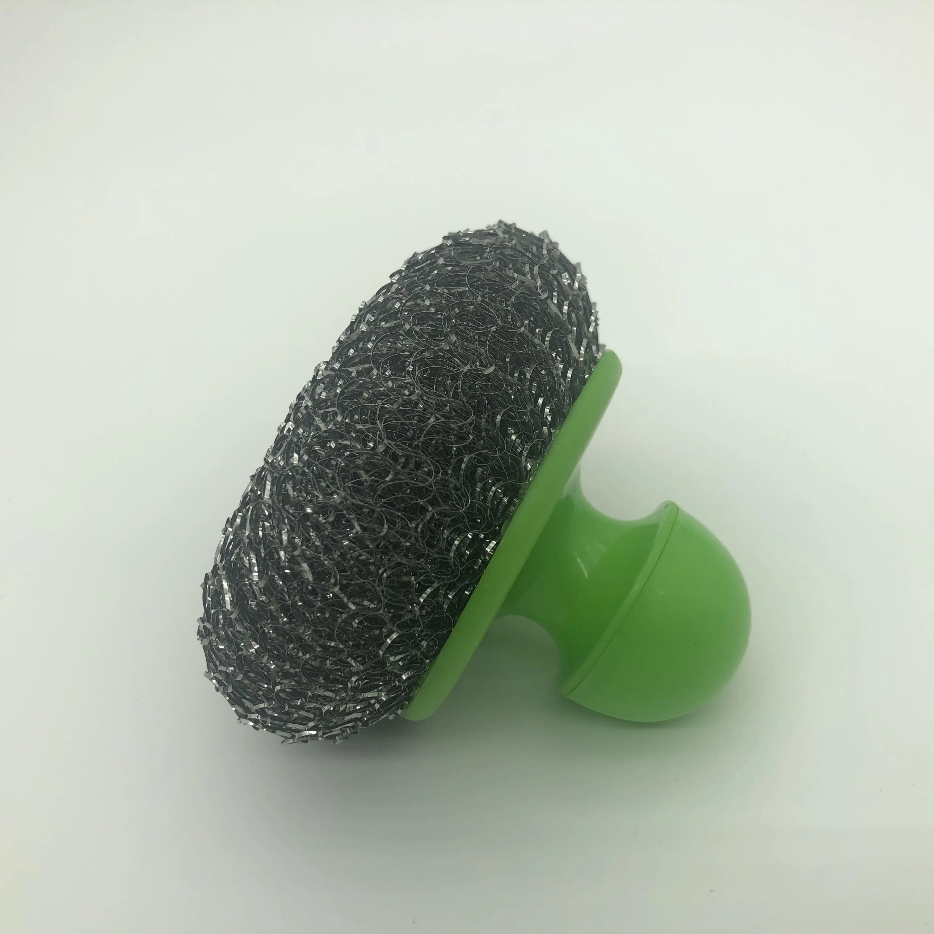 Factory Customized Kitchen Dish Cleaning Scourer Ball Plastic Polyester Opp Bag Round Kitchen Scrubber in Vase Degreaser Kitchen