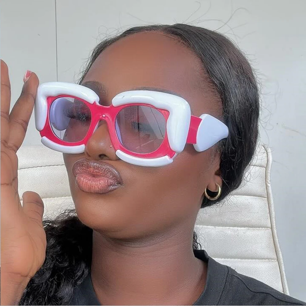 Fururistic Inflated Cat Eye Sunglasses unisex Futuristic Inflated Cat Eye Sunglasses Oval Oversized unisex  main image 4