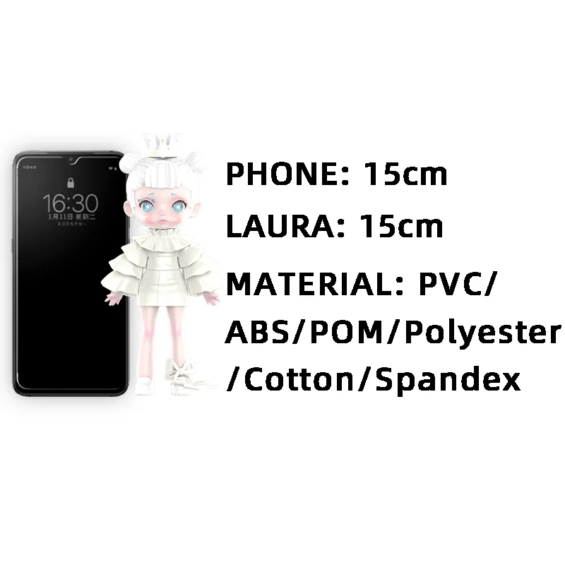 Laura Girl Action Figure Dolls Black White Spectrum Series 1/12