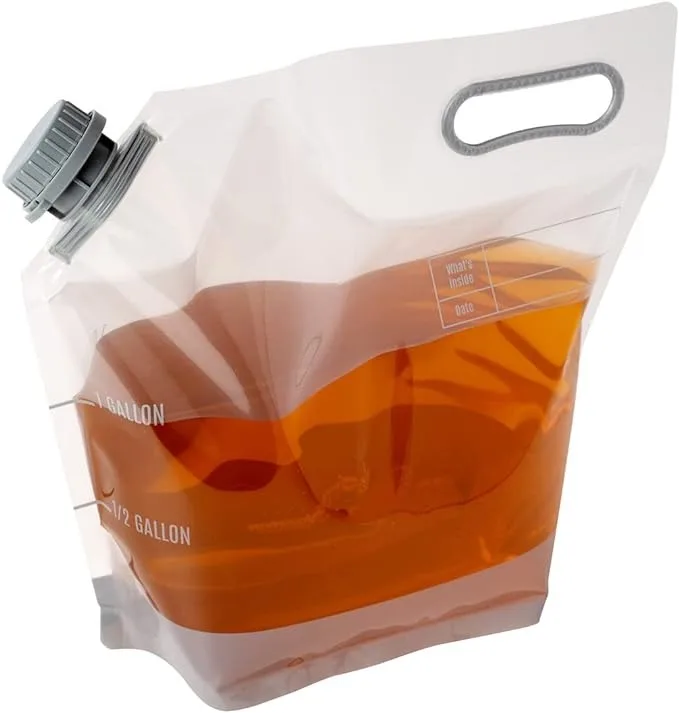 Reusable New Arrival Food Packaging Bag Transparent Milk Drink Spout Pouch 1000ml 1500ml Stand Up Pouch Liquid Spout Bags
