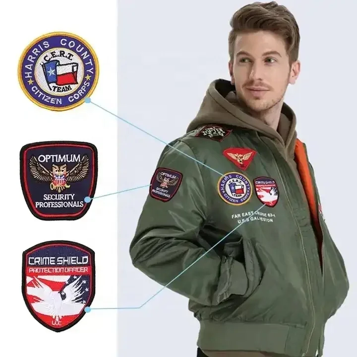 Embroidery Badge Maker Design Custom Logo Embroidered Patches With Heat Seal