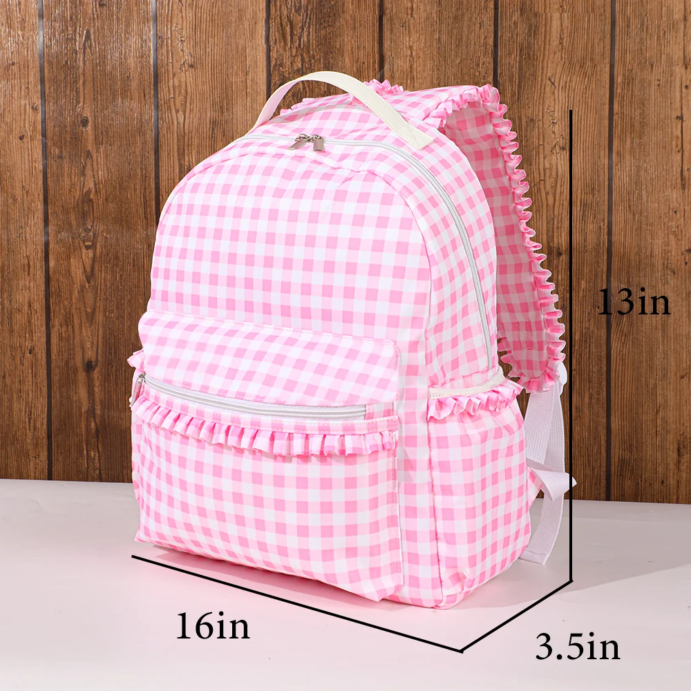 Pink Ruffly Backpack Wholesale Custom Children Toddler Kids Ruffle Back To School Book Bags ...