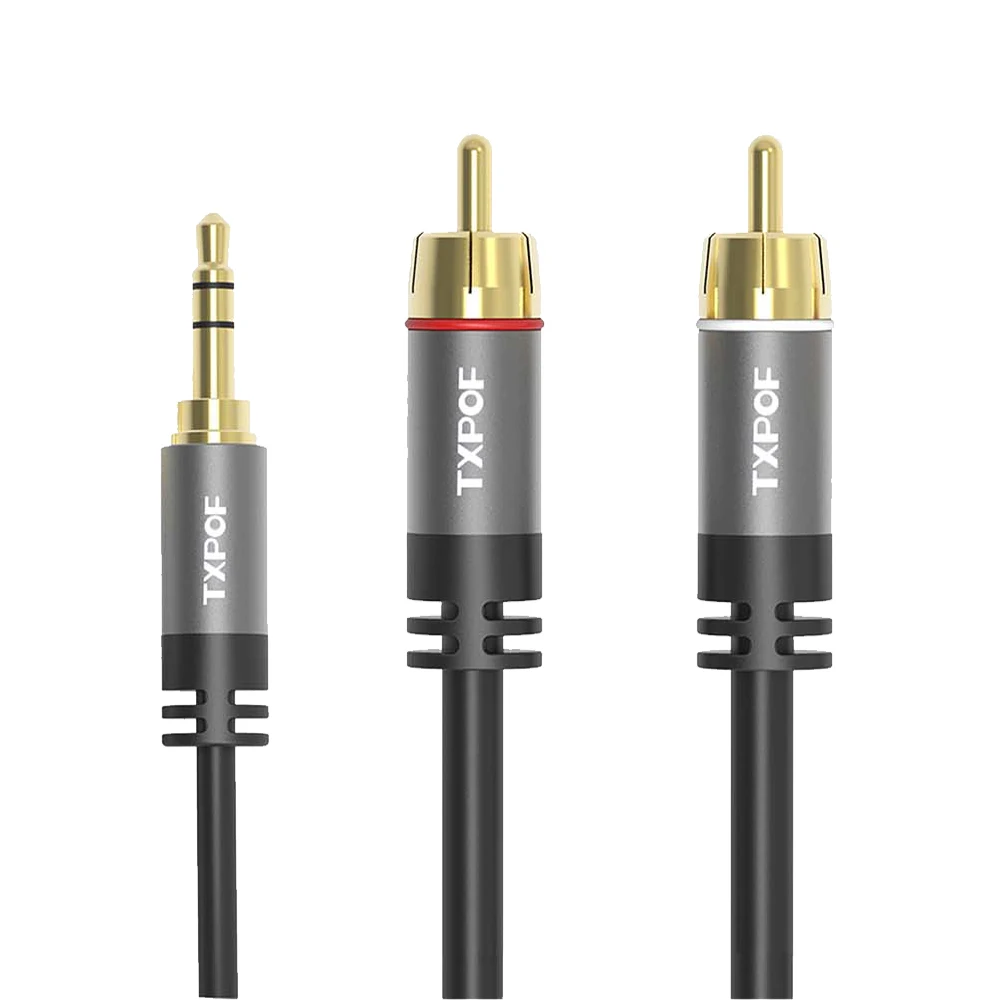 2rca сплиттер 3,5 мм стерео aux штекер к 2 rca штекер аудио кабель