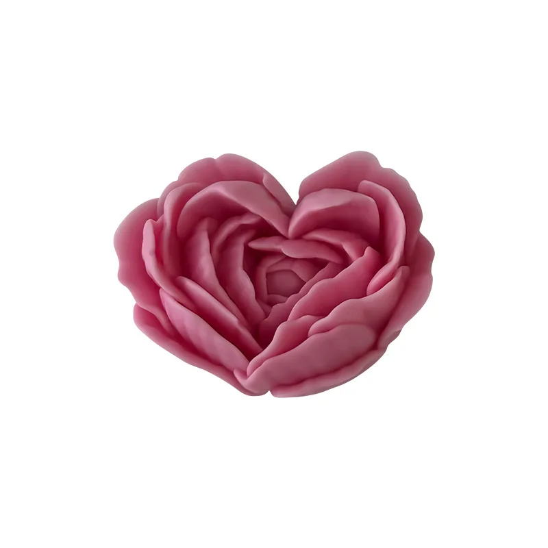 Heart Flower DIY Handmade Soap & Gel Gypsum Candle Silicone Mold Rose Aromatherapy for Cake Tools Rose Mold