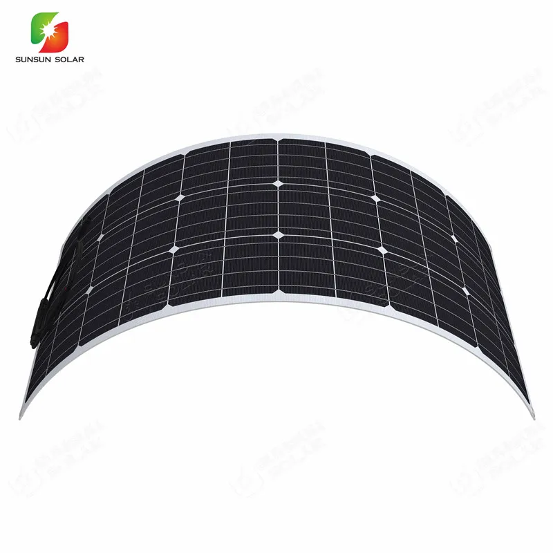 
SUNSUN высокоэффективные 100 Вт 18 в монокристаллические солнечные гибкие панели pv ETFE 