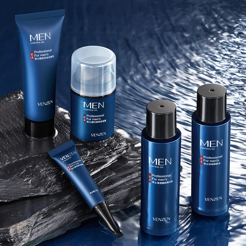 VEZE Private Label Men's Skin Care Kit - Face Wash, Toner, and