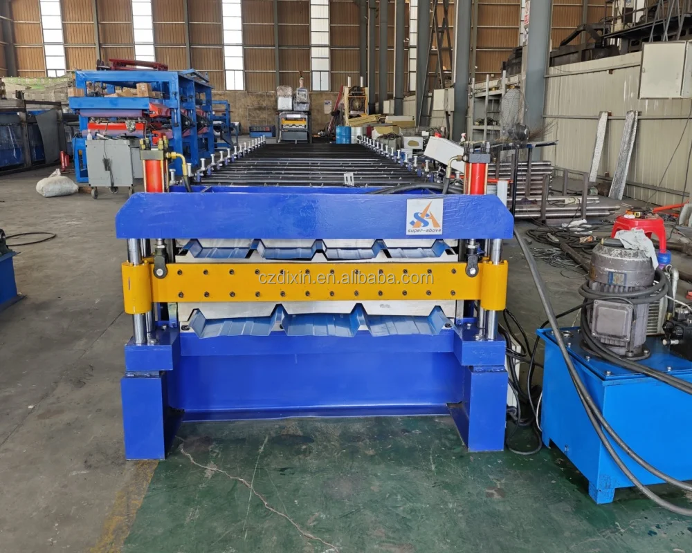 TR4 Double Layer  IBR Roofing Sheet Making Machine Trapezoidal Roofing Panel Roll Forming Machine