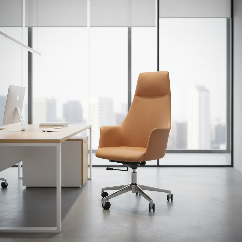 Modern Ergonomic Breathable Leather High Back Adjustable Executive Office Chair 3
