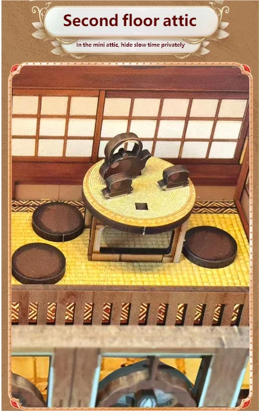 product diy miniature house  book nook kit   wooden dollhouse architecture model with complete miniature building set-4