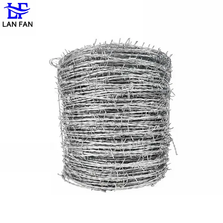 High Tensile 14 Gauge Iron Barbed Wire Highly Secure Iron Barbed Nail Wire