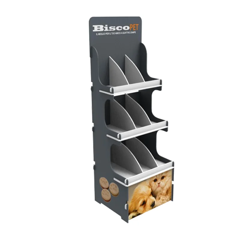 Dog Magnet Display Rack Customizable Floor Model Wooden Display Rack for Pet Accessories