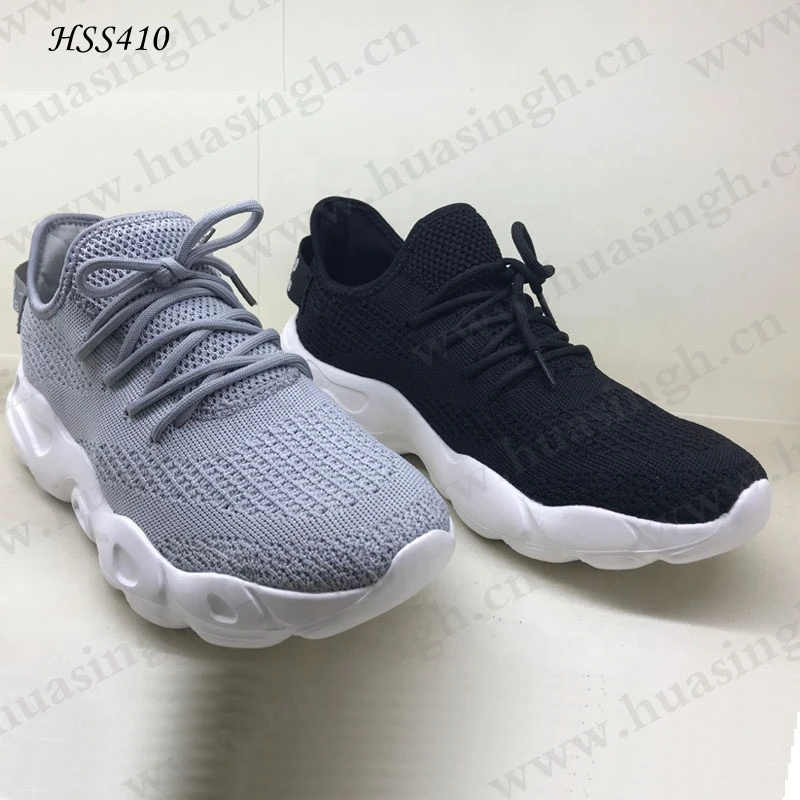 LXG,factory Cheap Price Super Breathable Knitted Upper Sport Shoes Casual Fashion Men Running Shoes for Sale HSS410