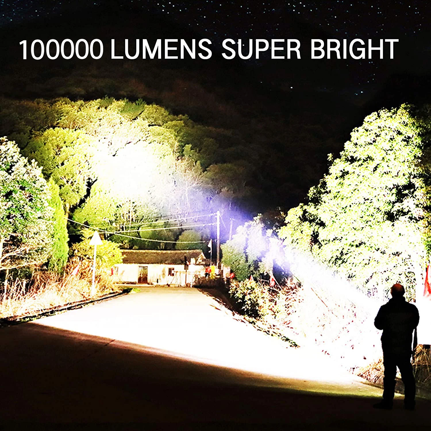 Lampe Torche LED Goreit XHP70.2 Rechargeable USB - 10000 Lumens, étanche IP67, Aluminium