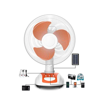 ACDC 12 inch Solar fan 6V rechargeable fan ACDC portable small table for outdoor use electric power fan