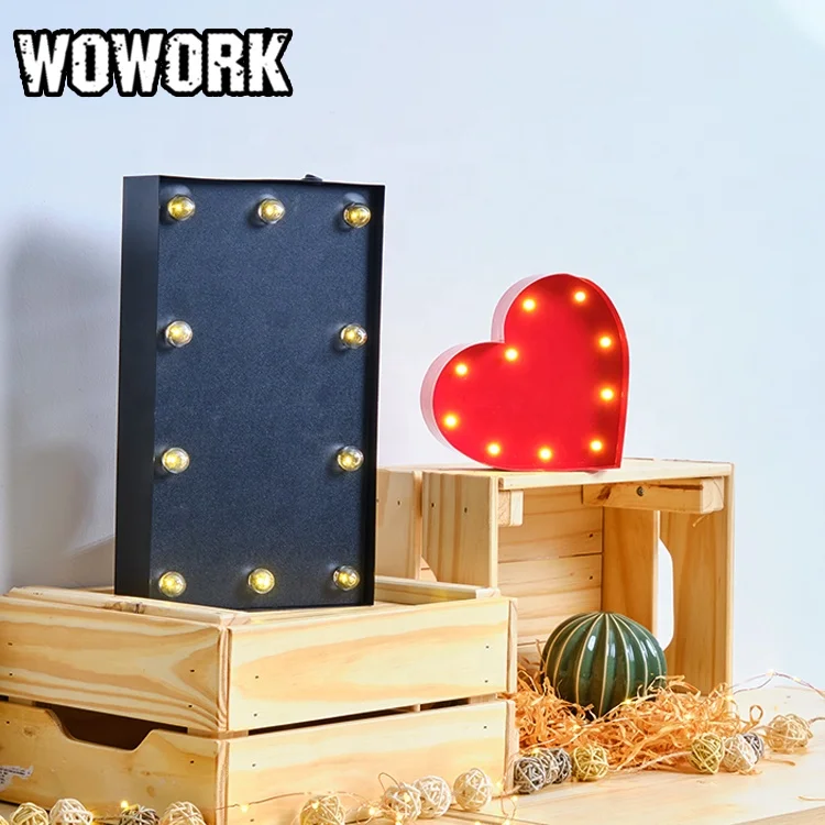 2025 WOWORK Customized 3D Lighted up LED Chalkboard Lighting for Office Decoration