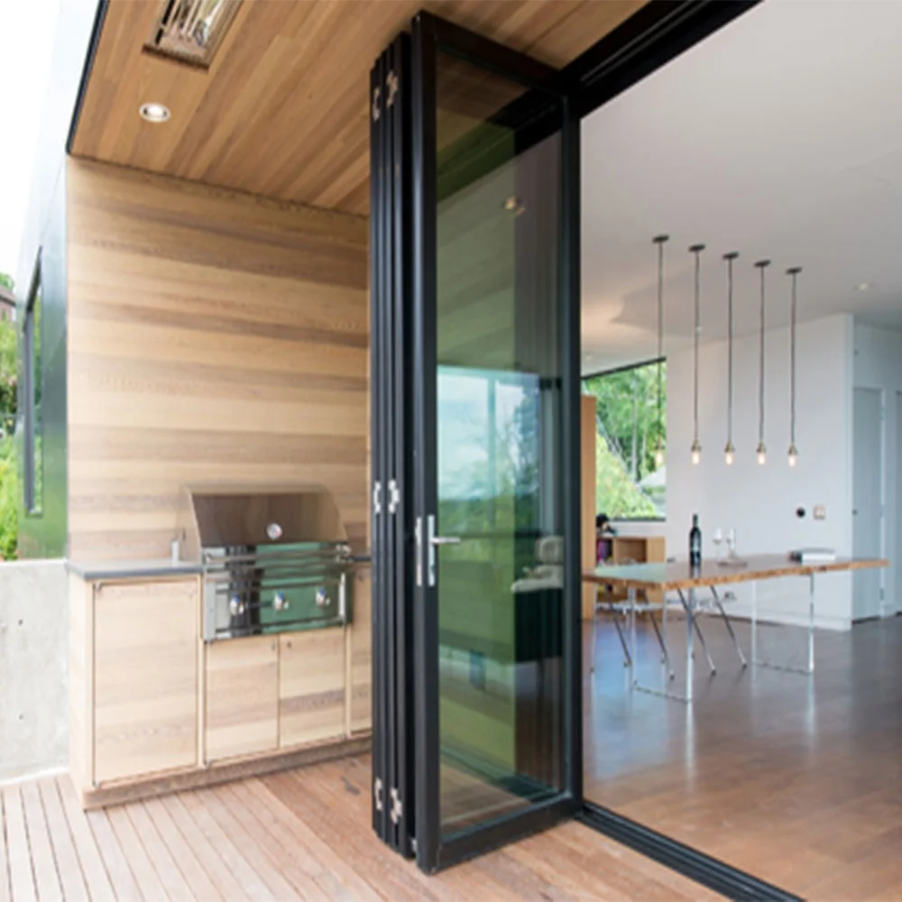 Custom Standard Glass Windows Windproof Aluminium Glass Casement Windows and Doors Aluminum Folding Door