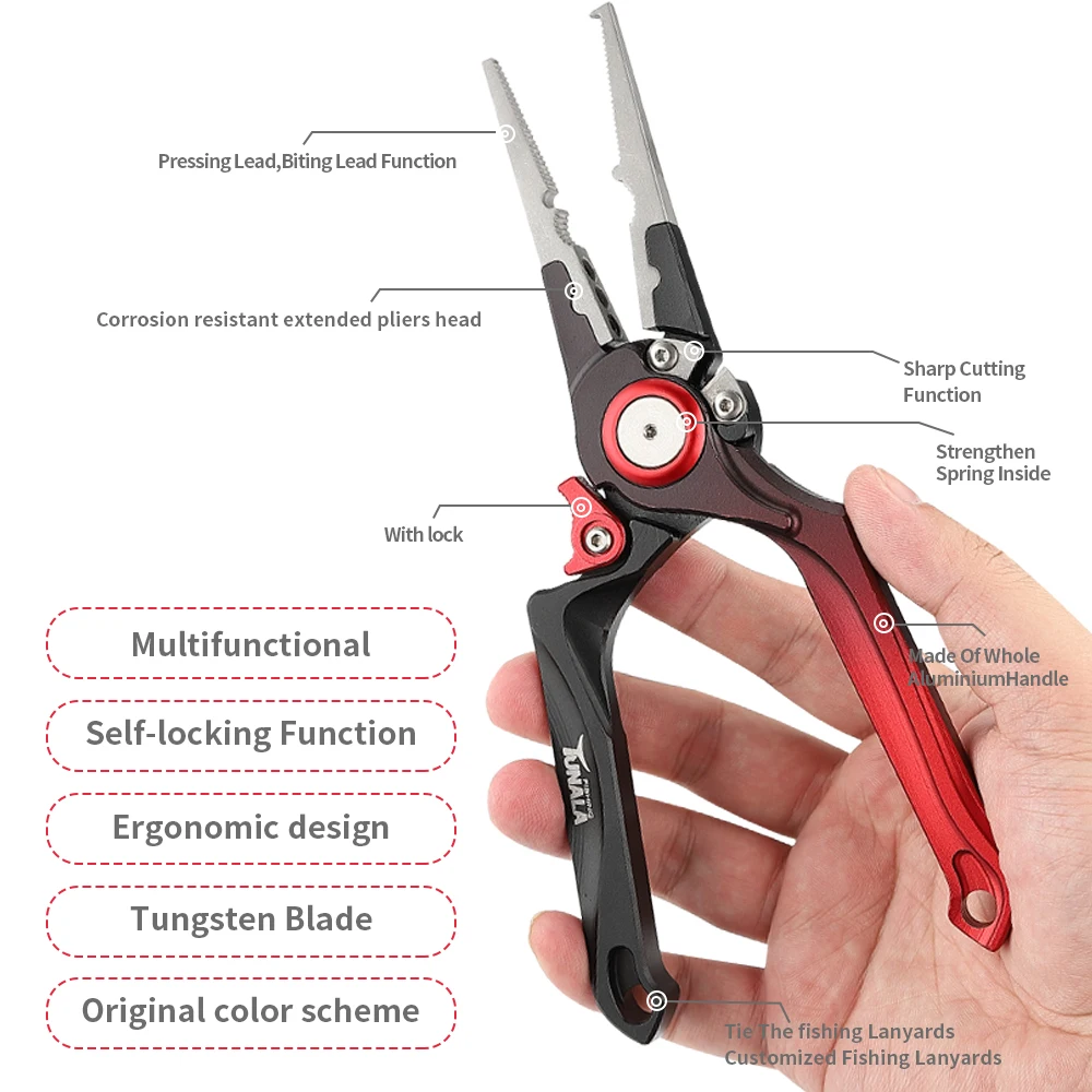 Fishing Pliers and Fishing Stainless Steel Lip Gripper Grabber Hook Remover Split Ring Fishing Tool Set