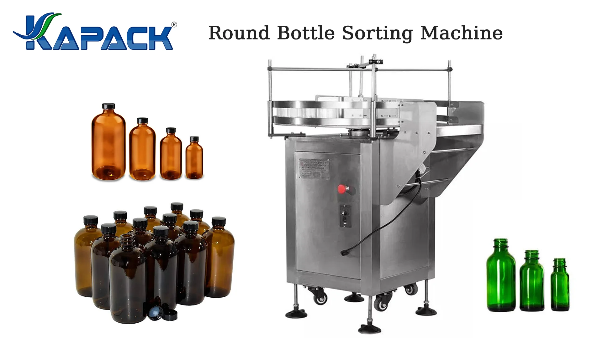 Kapack Automatic Plastic Glass Can Tin Bottle Unscrambler Sorting ...