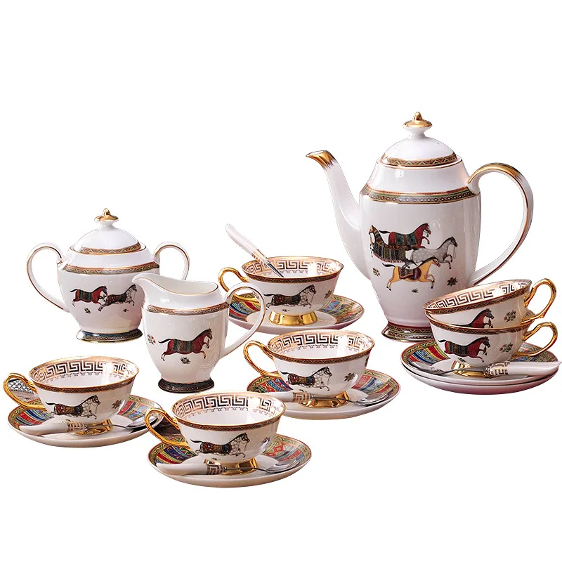 horse tea set