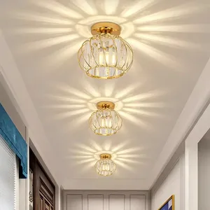 Modern LED Minimalist Aisle Lamp Glass Pendant Corridor Lamp with Metal Base AC Power Source for Bedroom Surface Mounting