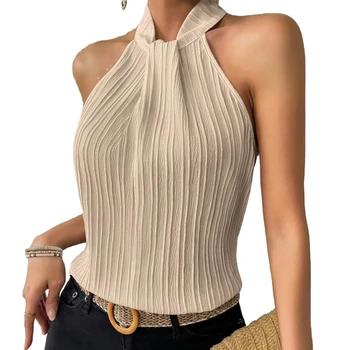 Europe and America Summer new style classy  Woven strapless vest