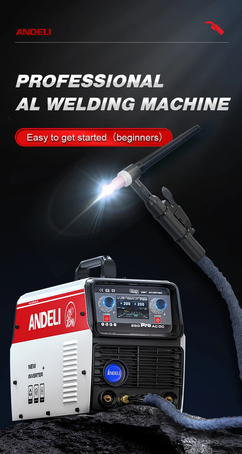 Andeli New Arrival Lcd Smart Tig-250 Pro 6 In 1 Ac Dc Hf Tig Pulse Cold ...