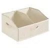 Caja de almacenamiento plegable y compartimentada - beige con motas