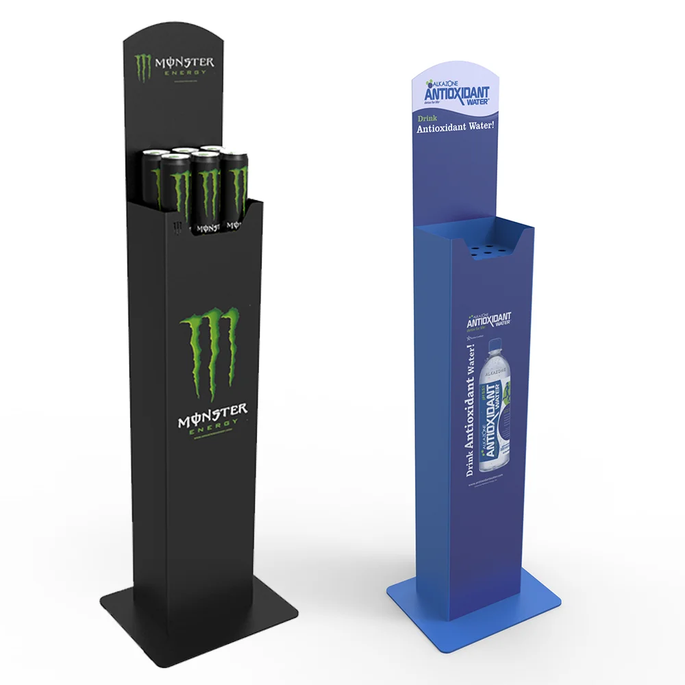 Bevis Metal Beverage  Display Stand Vertical Vendor Rising Shelf for Bottle and Can Storage for Store