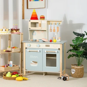 Simulation Kitchen Play House Toys Children's Wooden Kitchen Toys Educational Cooking Toys Set