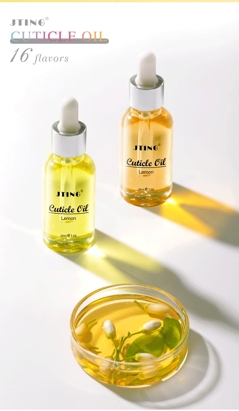 Jting Popular Sale 16 Flavors 30ml Nail Cuticle Oil Bottle With Dropper Oem Bulk Moisturizing