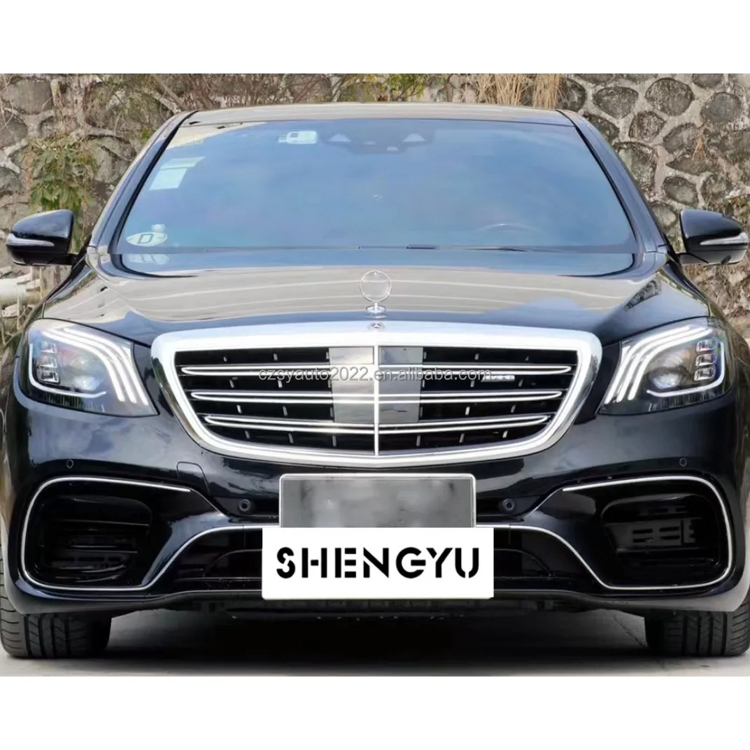 Body Kit Include Front Bumper Assembly Rear Lip Exhaust For Mercedes ...