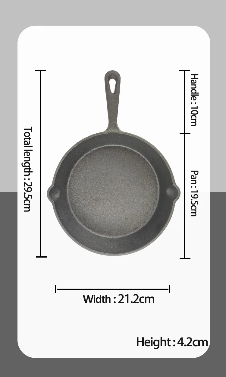 Wholesale Preseasoned Deep Frying Pan Square Steak Fish Bbq Skillet