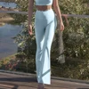 thin  clouds blue flared legging