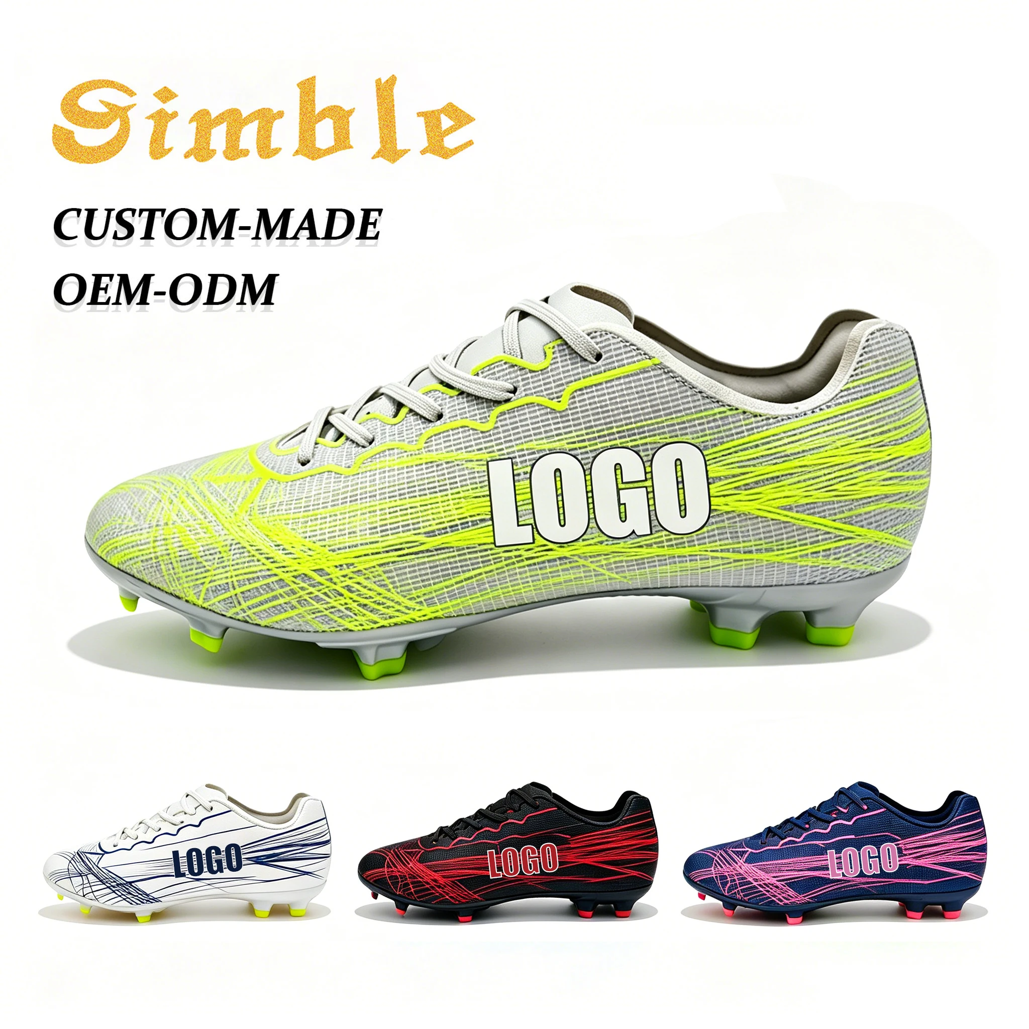Professional Customized Futsal Football Cleats Shoes Sport Training Hard-wearing AG/FG Custom Soccer Boots