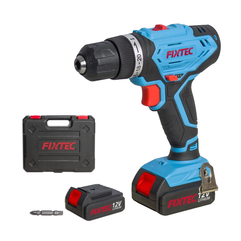 FIXTEC Power Tools 12V Lithium 2 Speed Drill