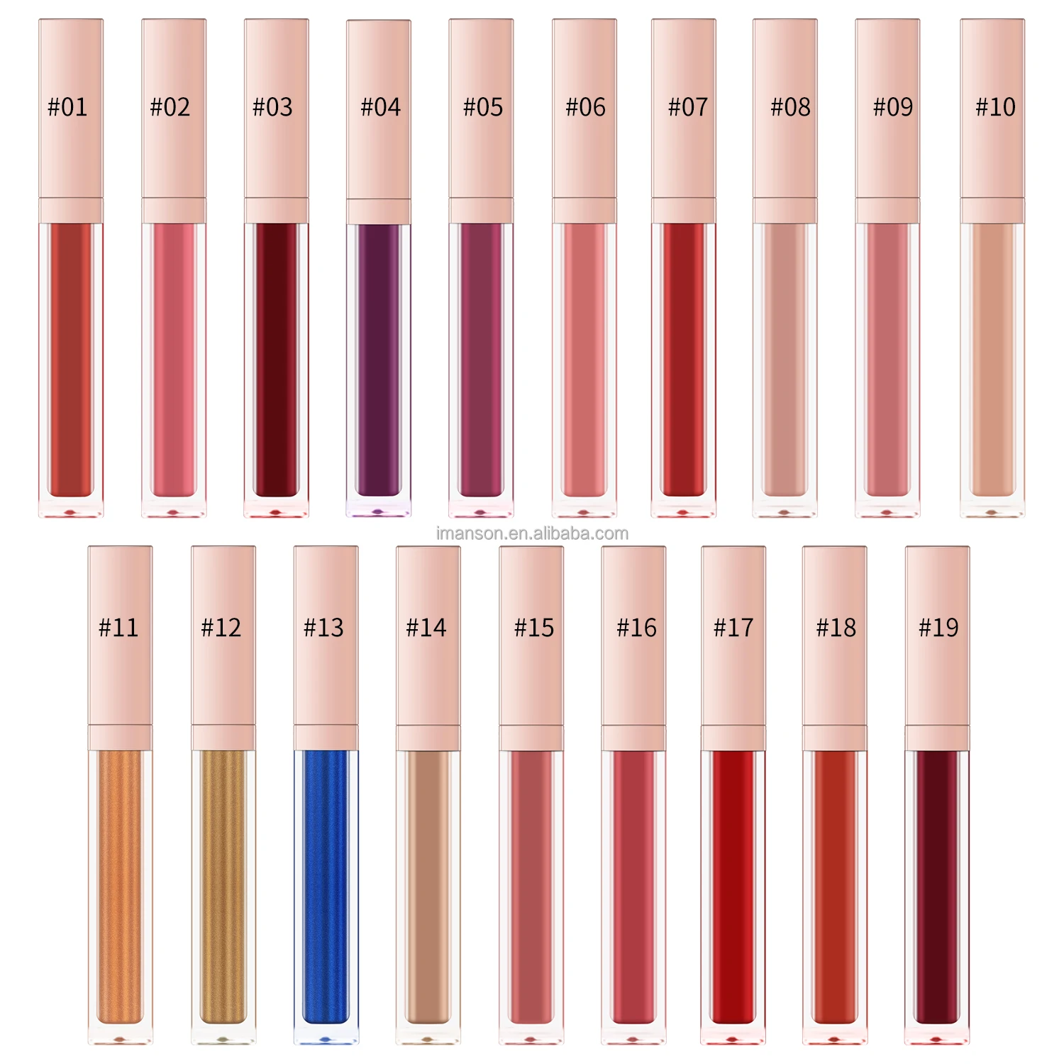 High Quality 19 Colors Lipgloss Waterproof Matte Liquid Lipstick