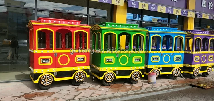 Factory Wholesale Battery Operated Big Theme Park Train Rides Equipment Outdoor And Indoor Amusement Park Rides For Sale