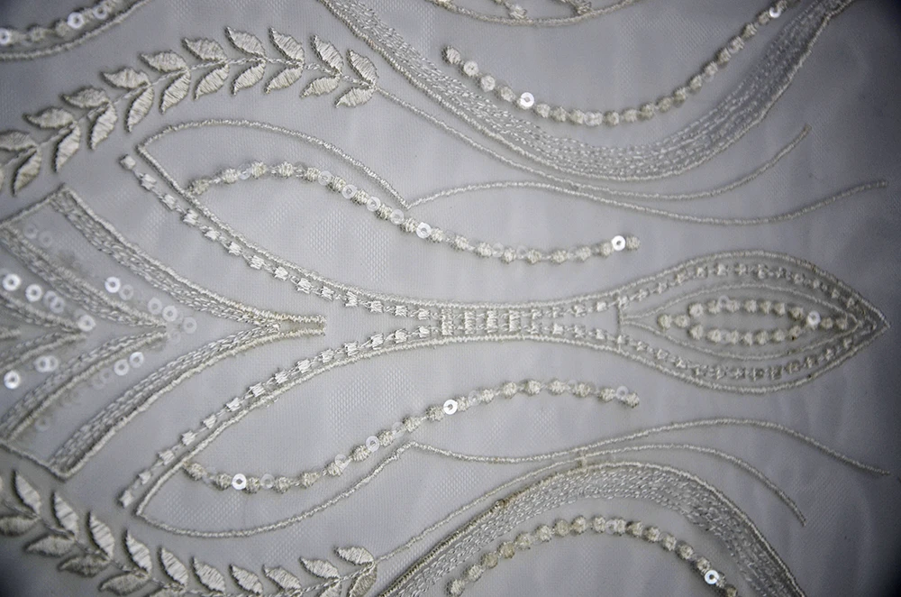 Luxury Wedding Fabric Sequin Tulle Most Popular Wholesale Embroidery Lace Fabric