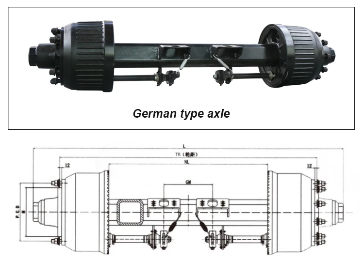 Fuwa Trailer Axle In Truck Trailer Semi Trailer Parts For Sale Buy German Type Trialer Axle